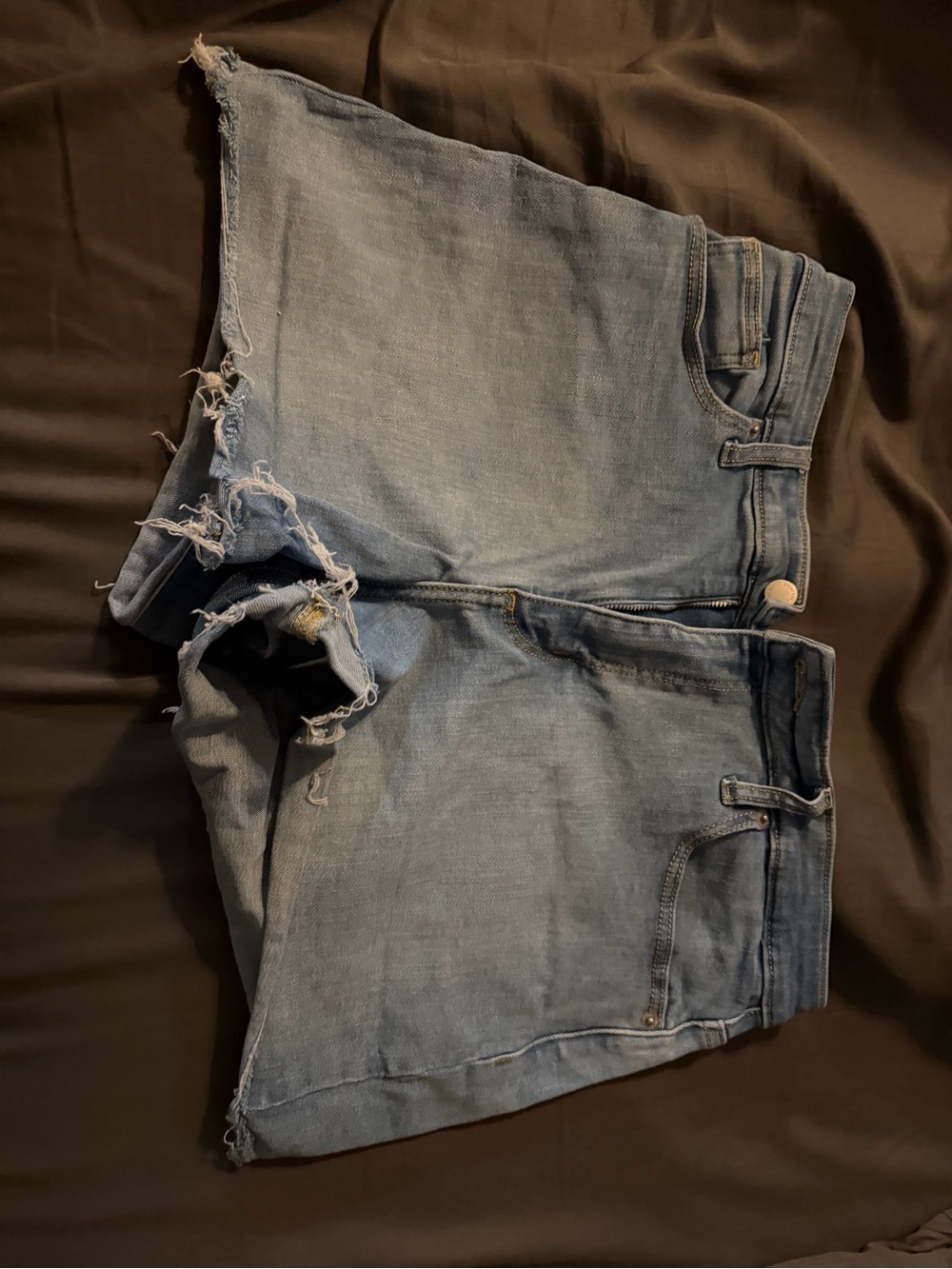Universal Thread Light Blue Denim Shorts with Contrast Stitching